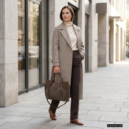 Italian Genuine Suede Tote Bag | Rovigo
