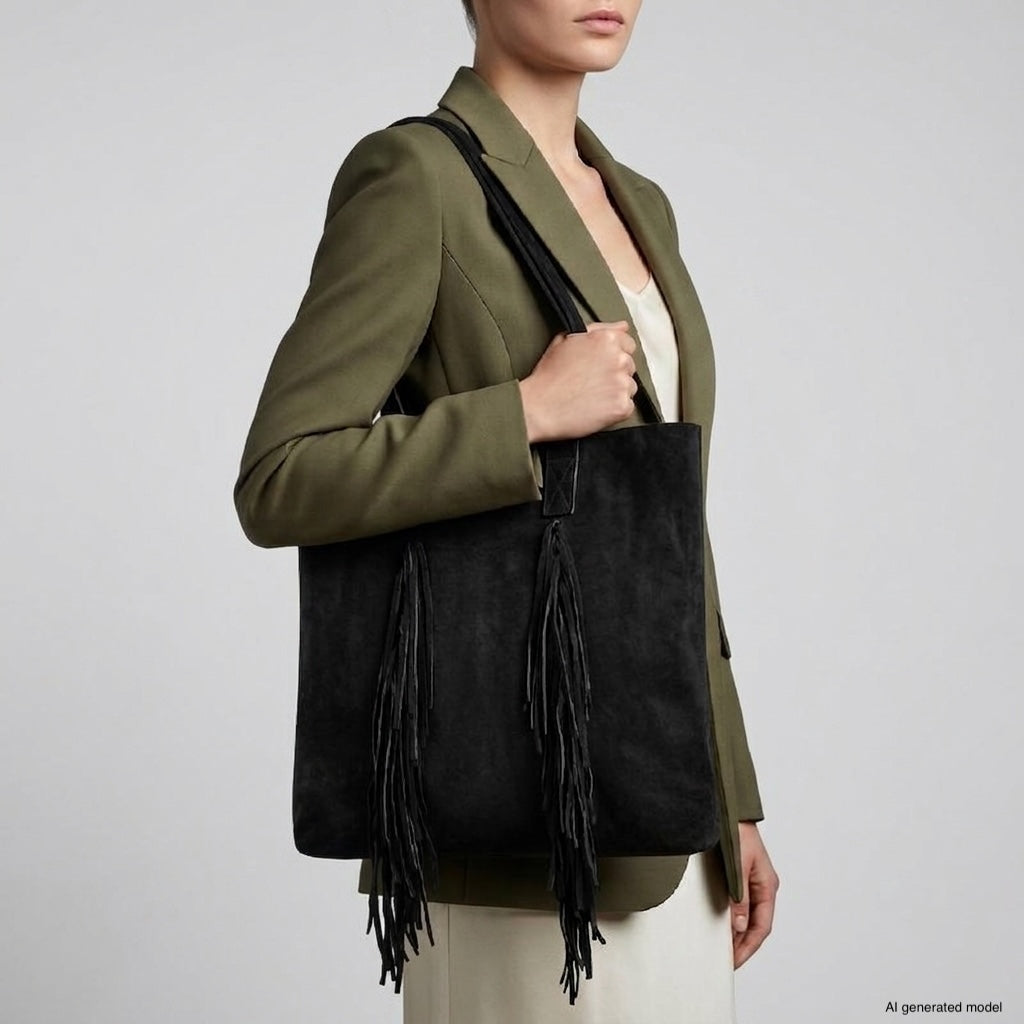 Italian Genuine Suede Tote Bag | Como