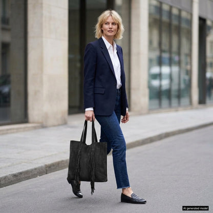 Italian Genuine Suede Tote Bag | Como