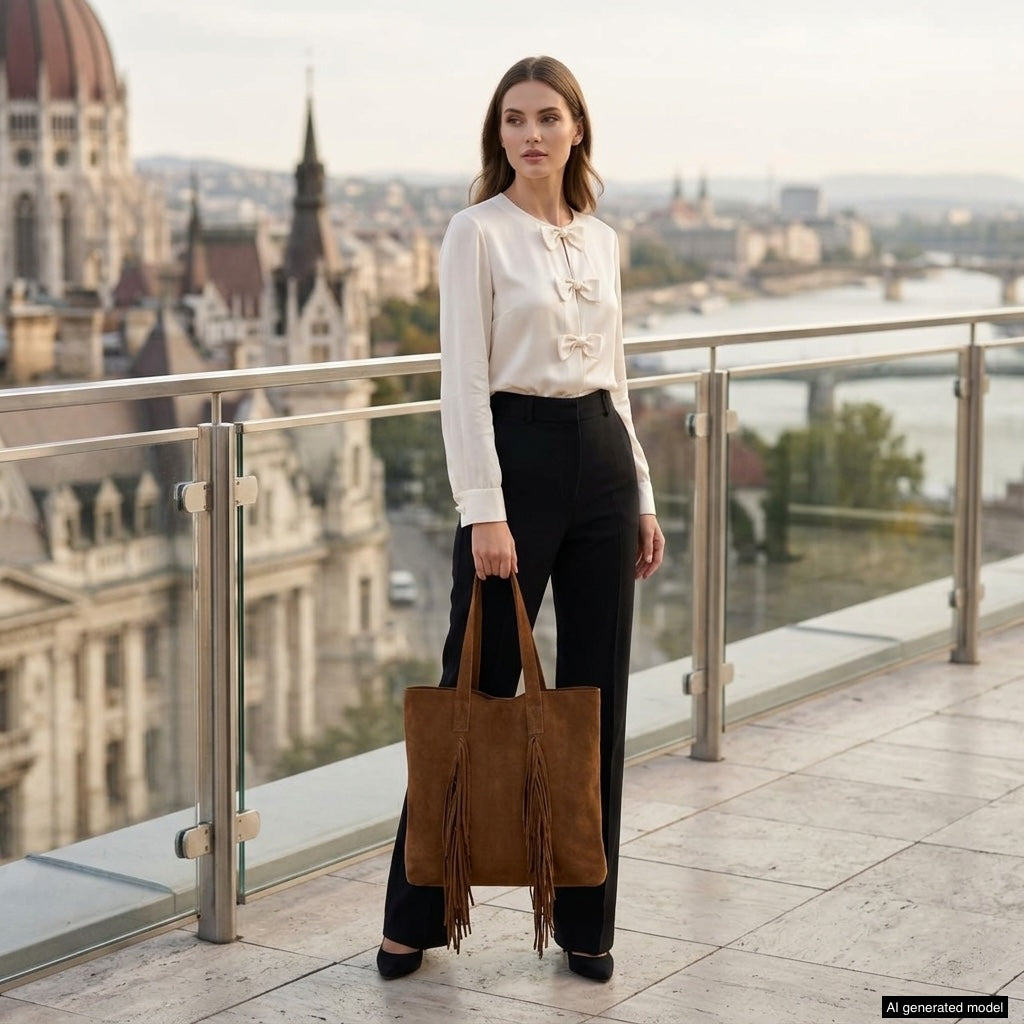 Italian Genuine Suede Tote Bag | Como