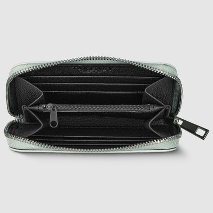 Italian Genuine Woven-Embossed Metallic Suede Wallet | Pesaro