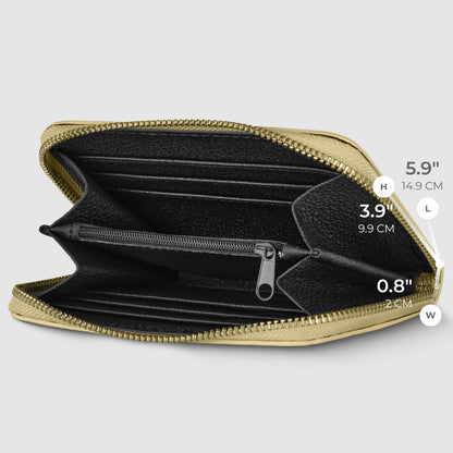 Italian Genuine Woven-Embossed Metallic Suede Wallet | Pesaro