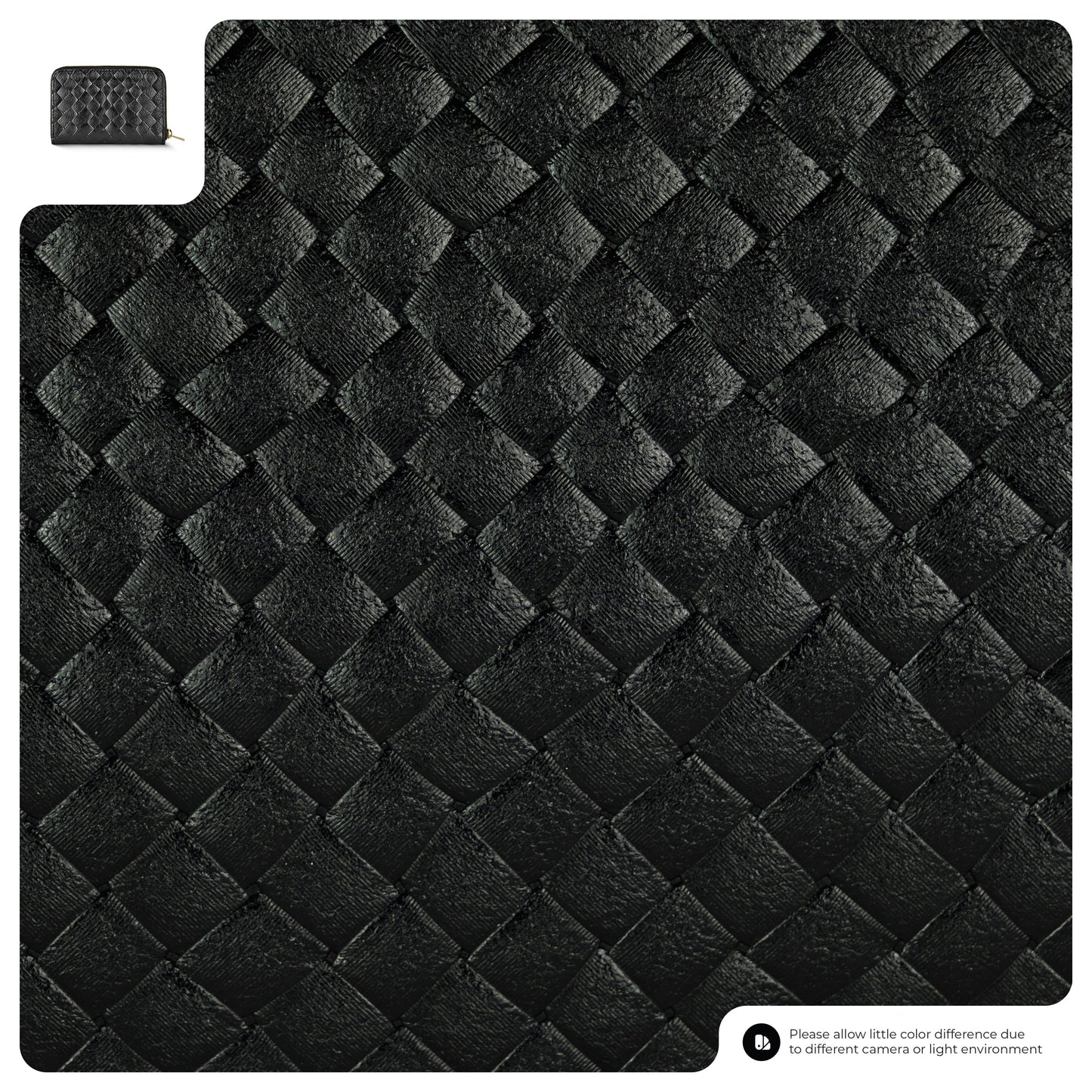 Italian Genuine Woven-Embossed Metallic Suede Wallet | Pesaro