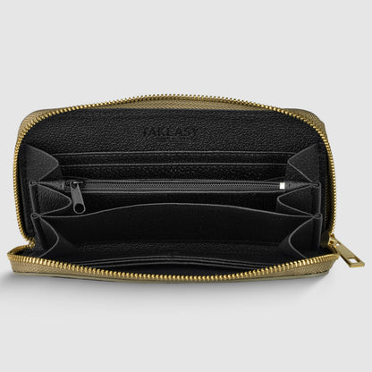 Italian Genuine Woven-Embossed Metallic Suede Wallet | Trento