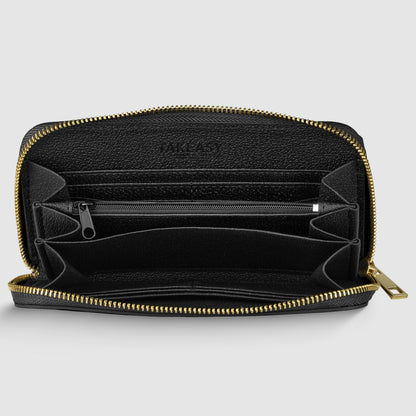 Italian Genuine Woven-Embossed Metallic Suede Wallet | Trento