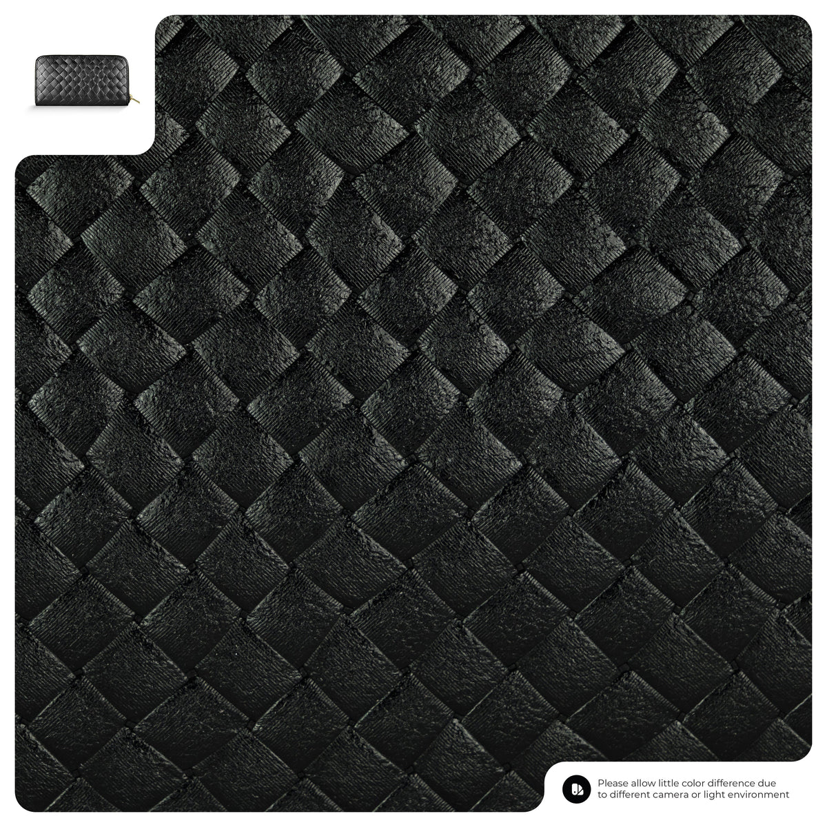 Italian Genuine Woven-Embossed Metallic Suede Wallet | Trento