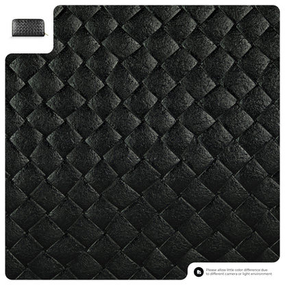 Italian Genuine Woven-Embossed Metallic Suede Wallet | Trento