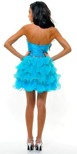 LIQUIDACIÓN - Vestido Cinderella Divine 1833 con falda de tul de volantes (Talla 4)