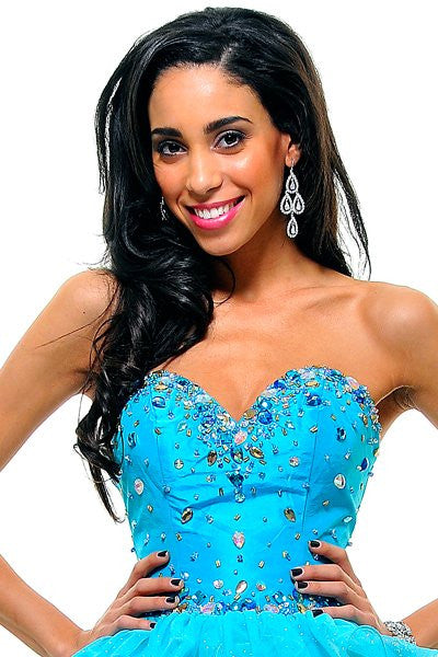 LIQUIDACIÓN - Vestido Cinderella Divine 1833 con falda de tul de volantes (Talla 4)