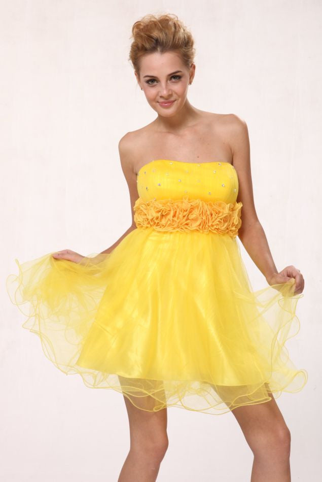 REBAJAS - Vestido corto de tul de corte A Cinderella Divine 414 (Talla 6)