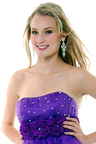 REBAJAS - Vestido corto de tul de corte A Cinderella Divine 414 (Talla 6)