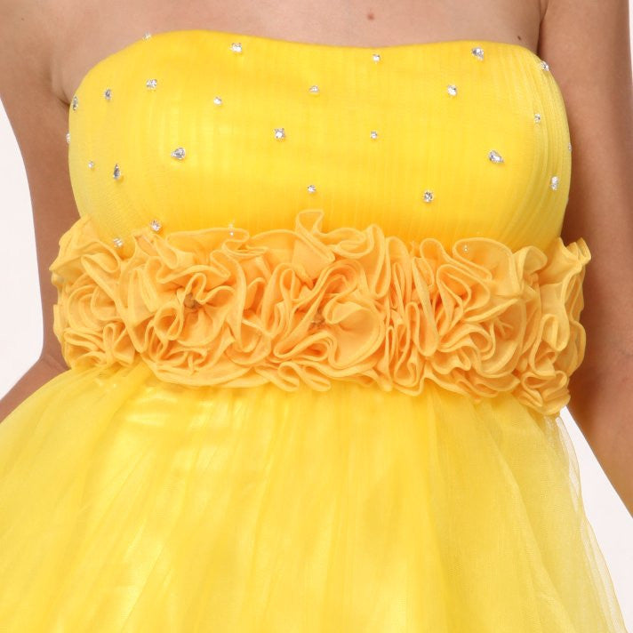 REBAJAS - Vestido corto de tul de corte A Cinderella Divine 414 (Talla 6)
