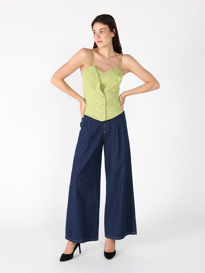 Zip up corset top with straps
